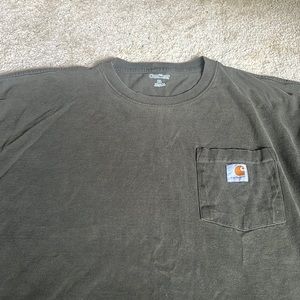 COPY - XL mens Carhartt olive green long sleeves work shirt